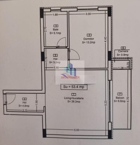 Închiriez apartament cu 2 camere  –  Teilor, Florești - 11
