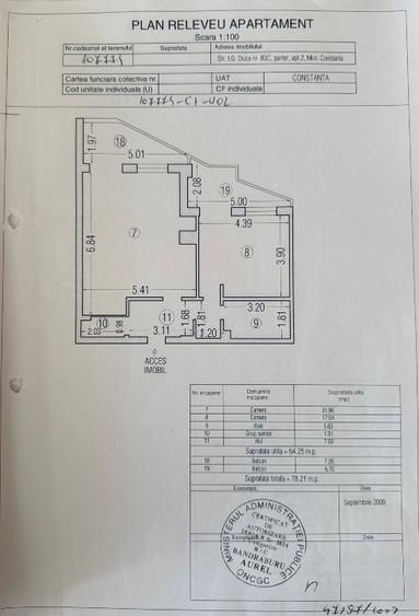 Apartament cu 2 camere decomandat în Casa de Cultură