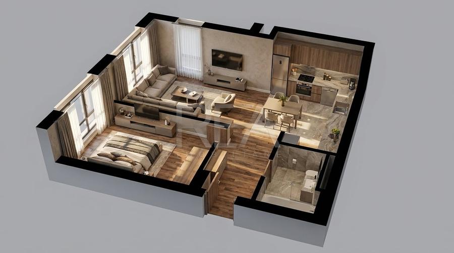 Apartament cu 2 camere decomandat în Universitate