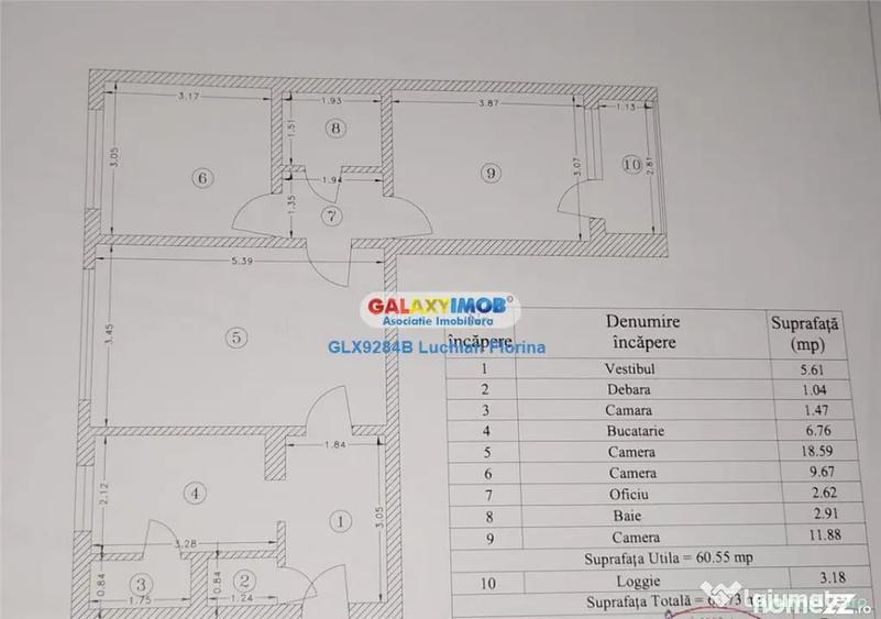 Apartament cu 3 camere semidecomandat în Drumul Taberei
