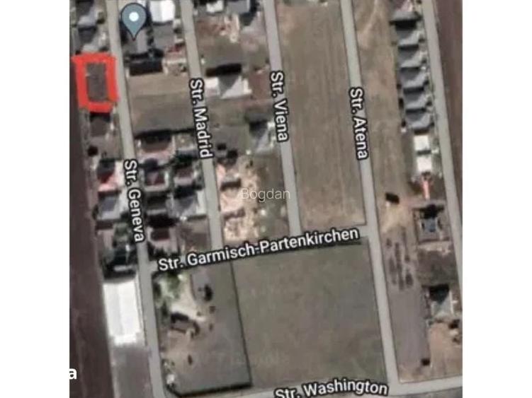 Teren de vanzare in Comuna Tunari,780 mp,str Geneva,deschidere 36 m