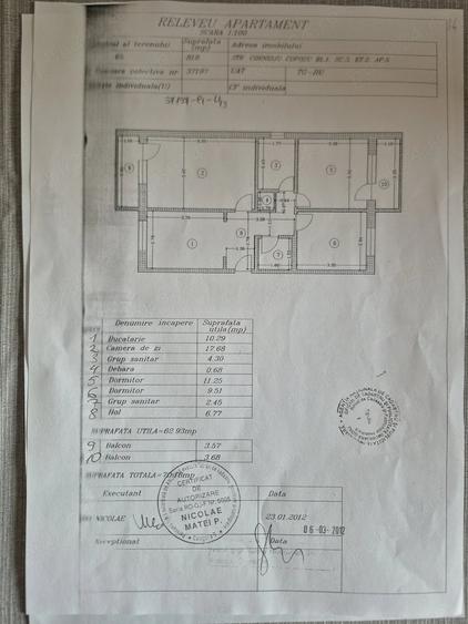 Apartament cu 3 camere decomandat, mobilat în Central