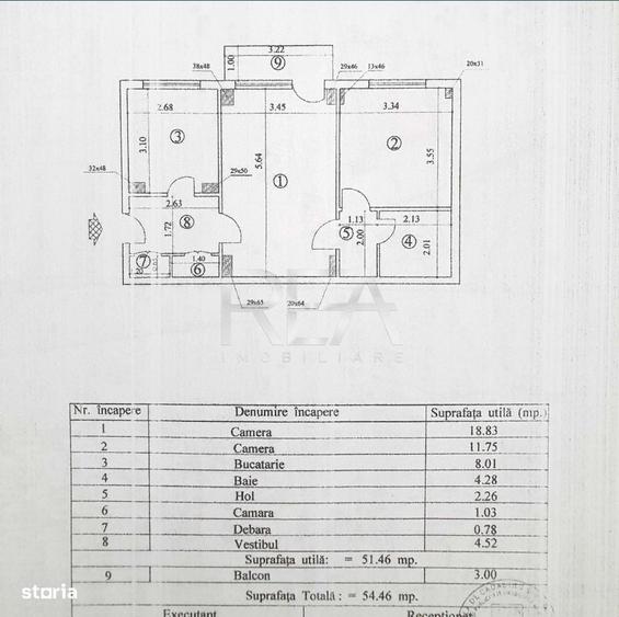 Apartament cu 2 camere semidecomandat în Sanislău