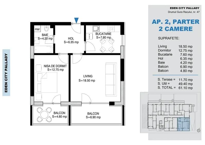 2 Camere decomandat Predare Septembrie 2026, 0% comision - 10