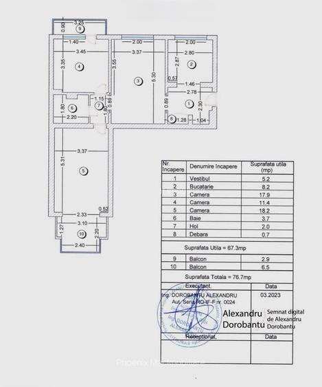 Apartament cu 3 camere semidecomandat în Titan