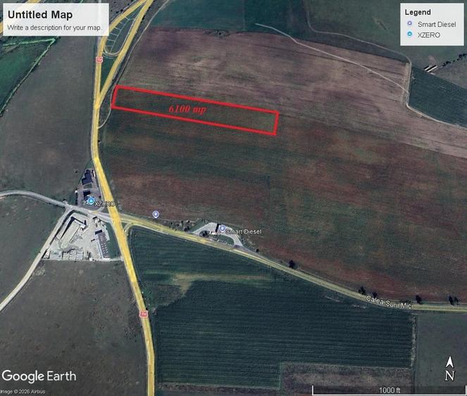 Teren agricol intravilan de 6100 mp, în Nord-Vest