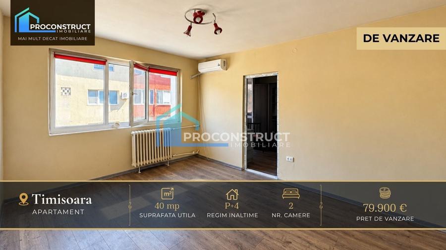 Apartament cu 2 camere semidecomandat, mobilat în Șagului