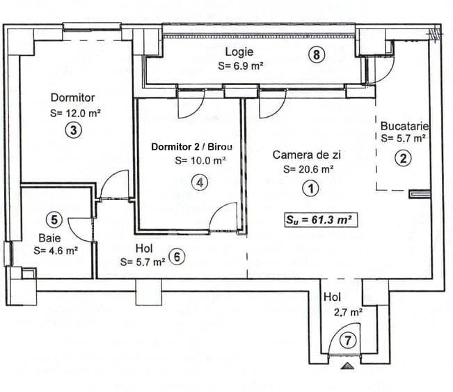 Apartament cu 3 camere decomandat în Circumvalațiunii