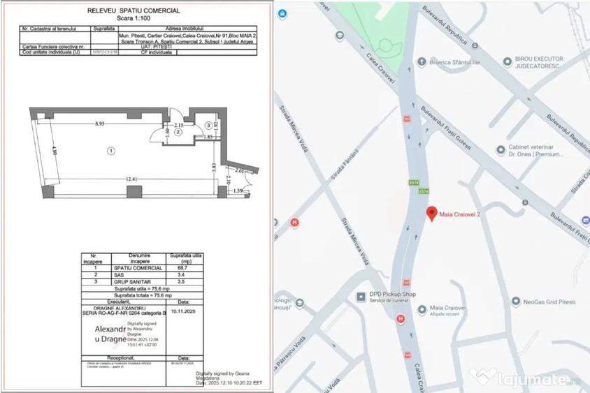 Spațiu comercial, de 76 mp, în Central