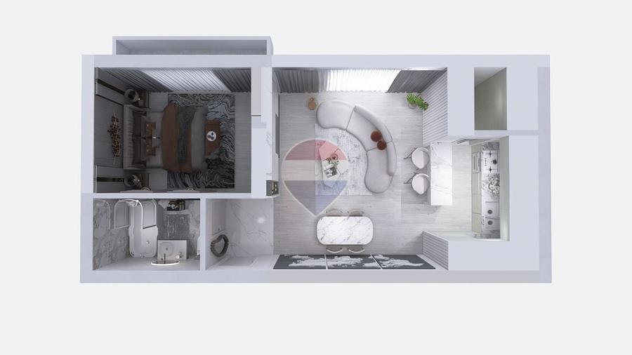 Apartament cu 2 camere decomandat în Vest