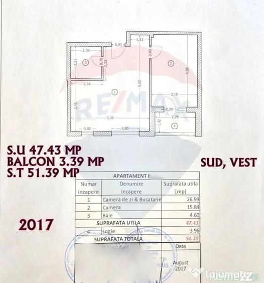 Apartament cu 2 camere semidecomandat în Rahova