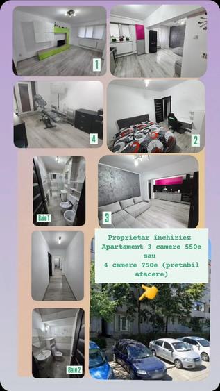Apartament cu 3 camere decomandat în Micro 20