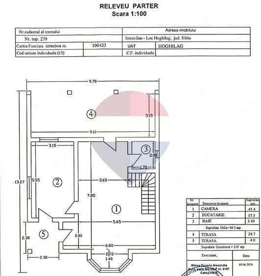Casă cu 4 camere cu Teren 401 Mp în Hoghilag