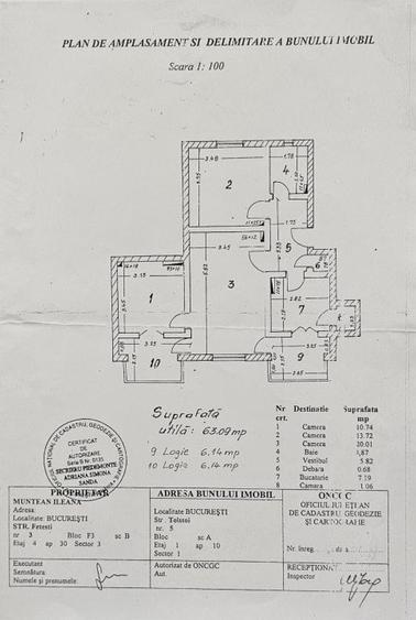 Apartament cu 3 camere în Primăverii