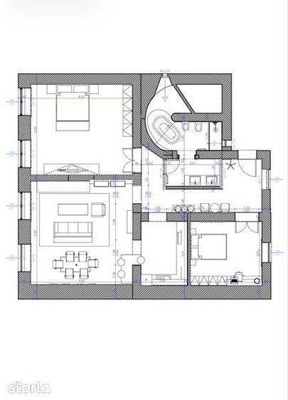 Apartament cu 3 camere în Central