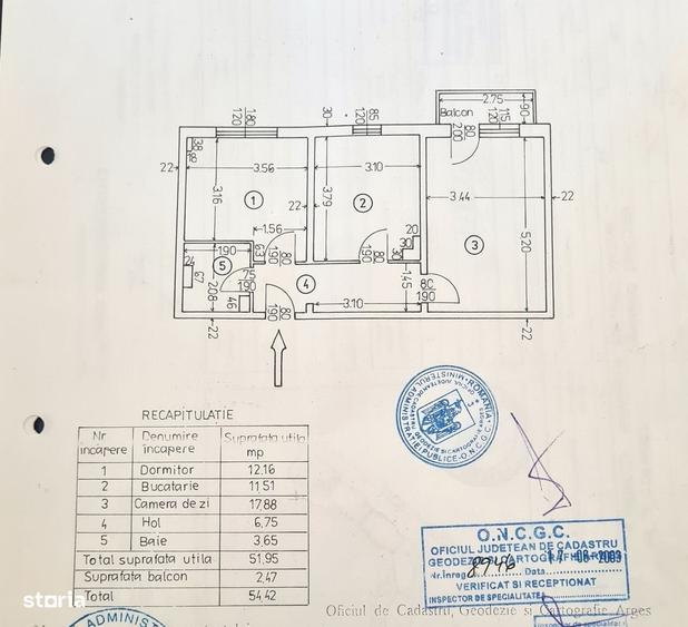 Apartament cu 2 camere decomandat în Central