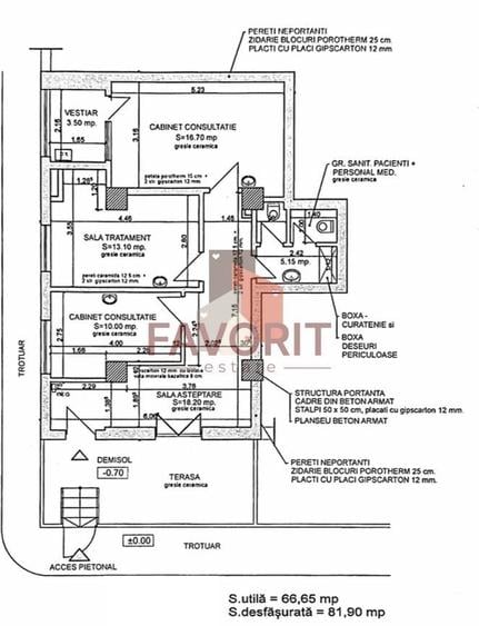 Apartament cu 3 camere decomandat, mobilat în Simion Bărnuțiu