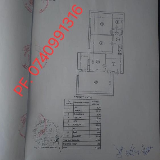 Apartament cu 3 camere decomandat în Lunca Cetățuii