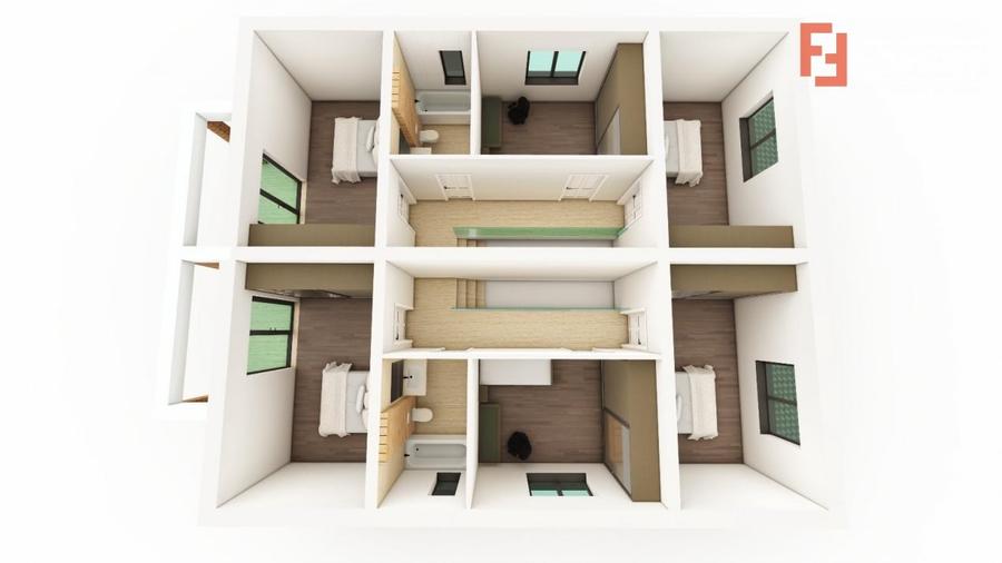 Duplex cu 5 camere cu Canalizare în Sânmihaiu Român