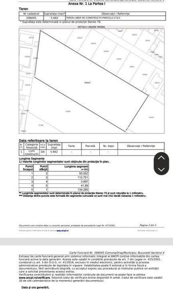 Teren Construcții intravilan de 5680 mp, în Berceni