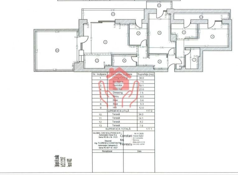 Apartament cu 4 camere, mobilat în Băneasa