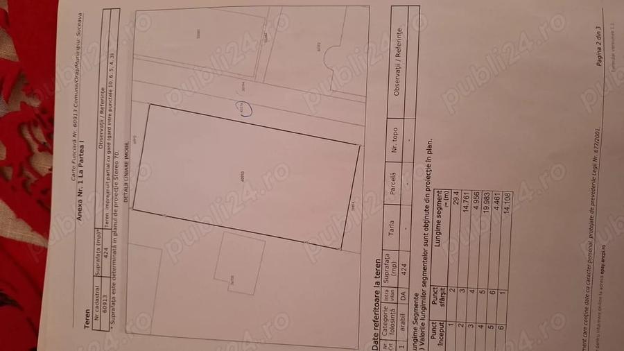 Teren de 424 mp, în Central