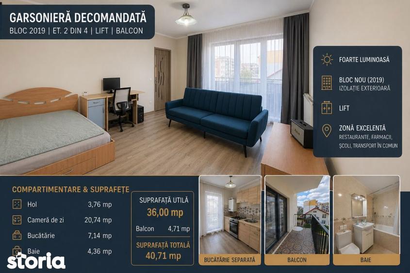 Garsonieră decomandată în Vasile Alecsandri