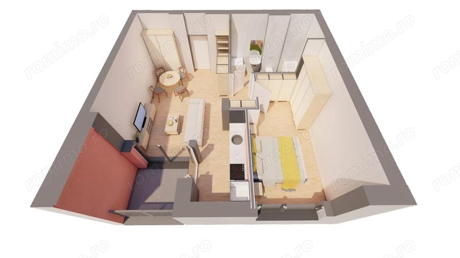 Apartament cu 2 camere decomandat în UTA