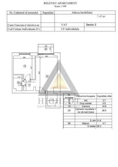 Apartament cu 2 camere semidecomandat în Aviației