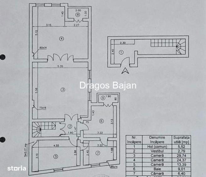 Apartament cu 3 camere în Cișmigiu