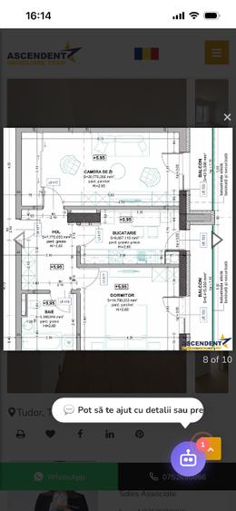 Apartament cu 2 camere decomandat în Tudor
