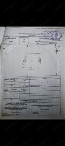 Teren de 650 mp, în Dorobanț