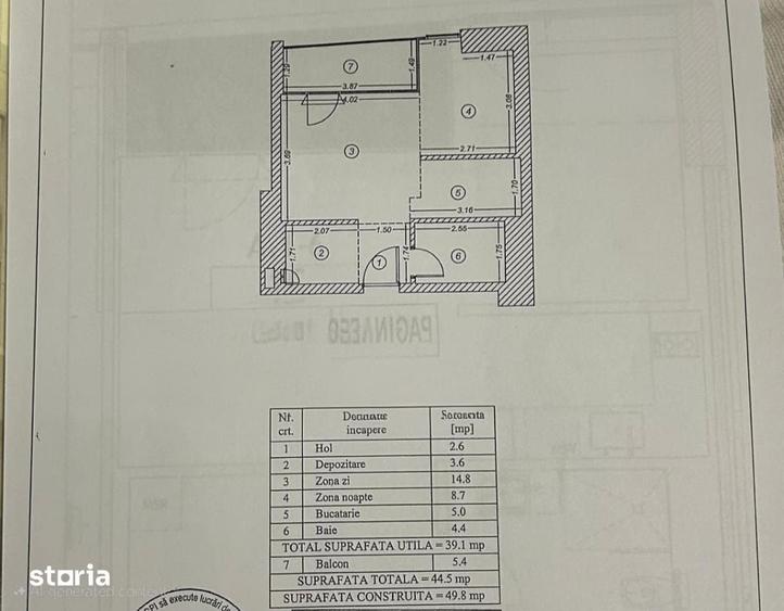 Apartament cu 2 camere în Nord