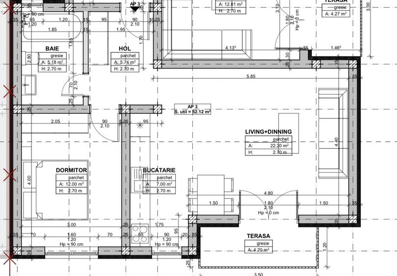 Apartament cu 2 camere decomandat în Calea Urseni