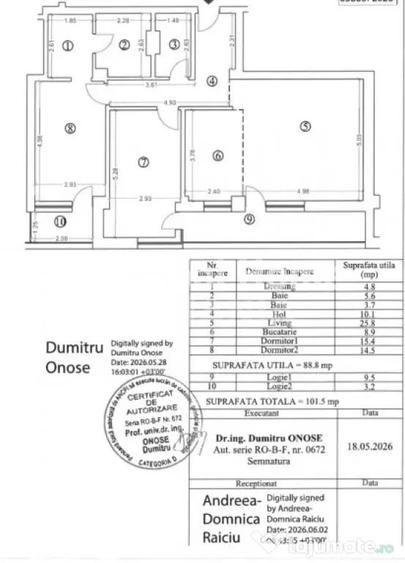 Apartament cu 3 camere decomandat în Străulești