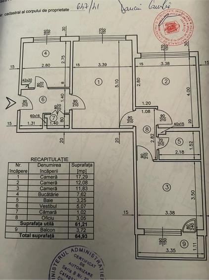 Apartament cu 3 camere semidecomandat în Colentina