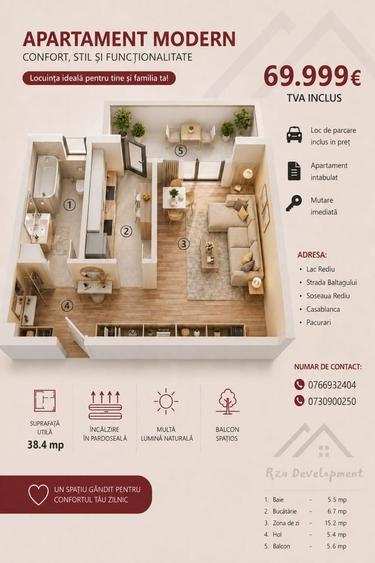 Apartament cu 2 camere decomandat în Păcurari
