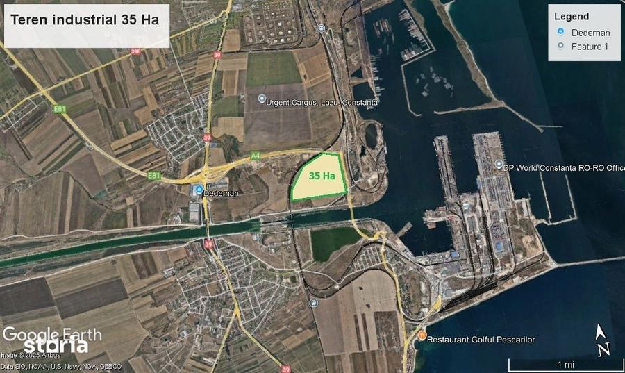 Teren de 350000 mp, în Agigea
