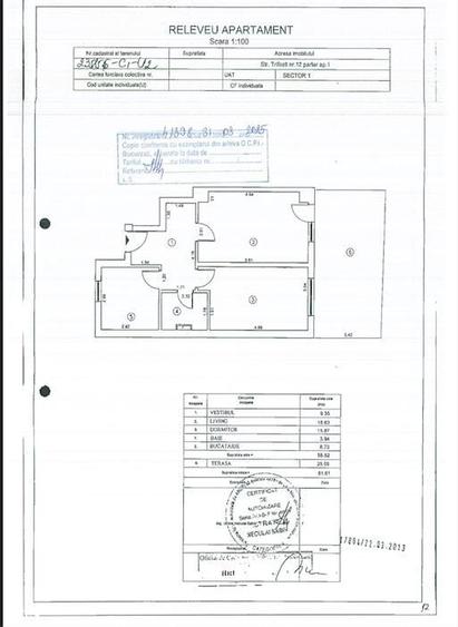Apartament cu 2 camere decomandat în Băneasa