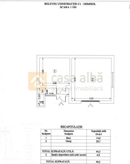 Casă individuală cu 4 camere cu Canalizare în Moara de Vânt