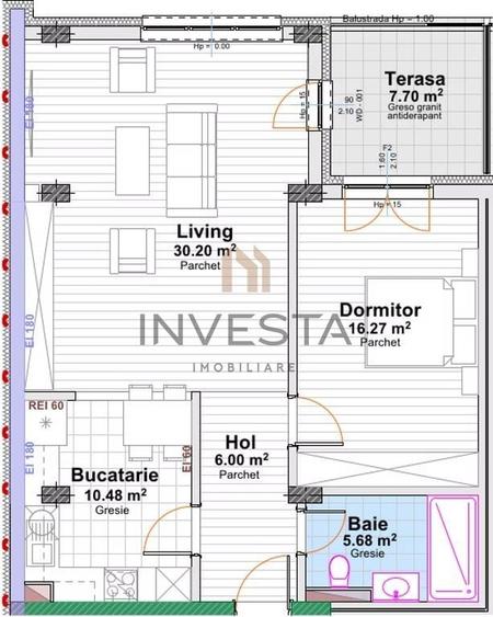 Apartament cu 2 camere decomandat în Mărăști