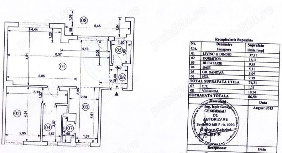Apartament cu 2 camere decomandat în Băneasa