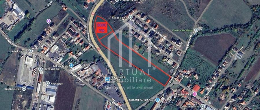 Teren Construcții intravilan de 3000 mp, în Nord-Est