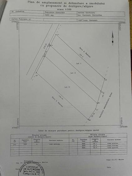 Teren extravilan de 7200 mp, în Gornești