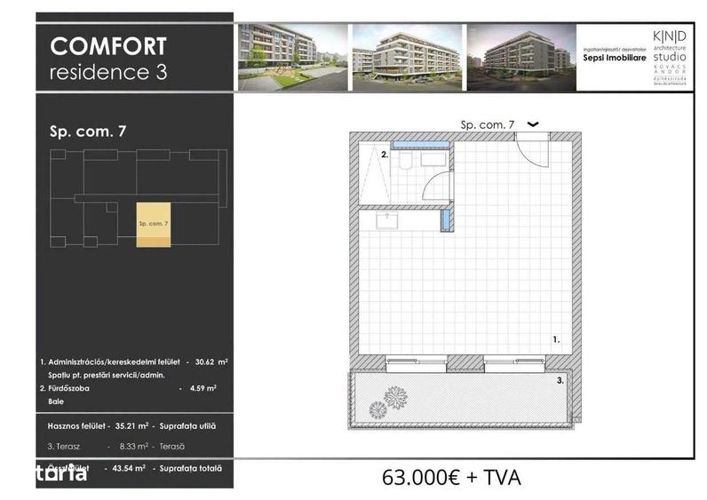 Spațiu comercial, de 44 mp, în Central