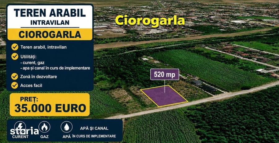 Teren de 500 mp, în Ciorogârla