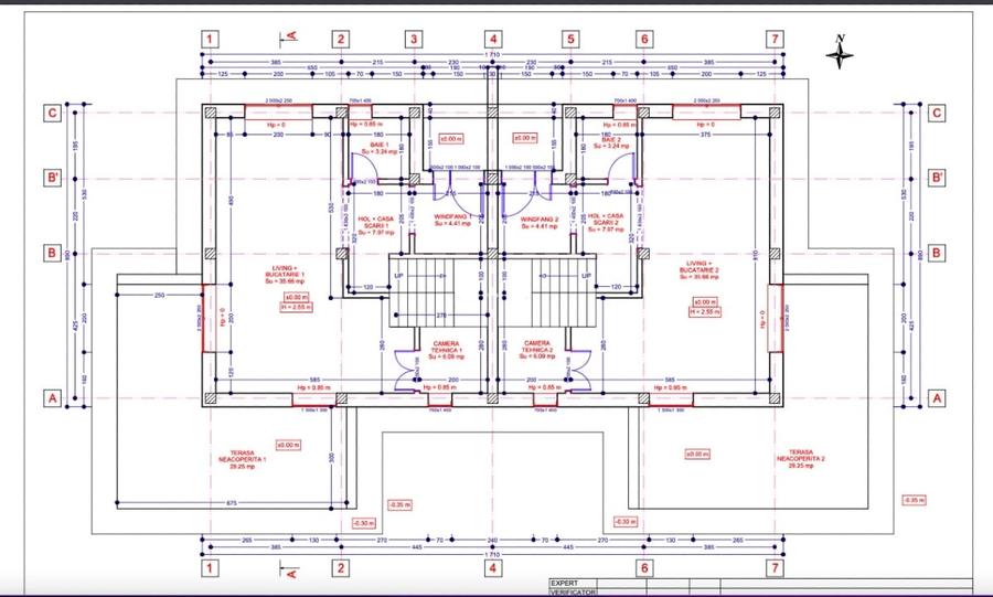 Duplex cu 3 camere cu Canalizare în Nord