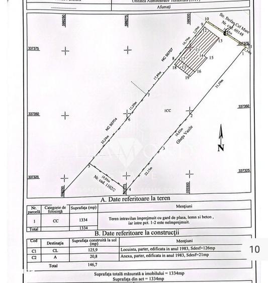 Teren de 1334 mp, în Afumați