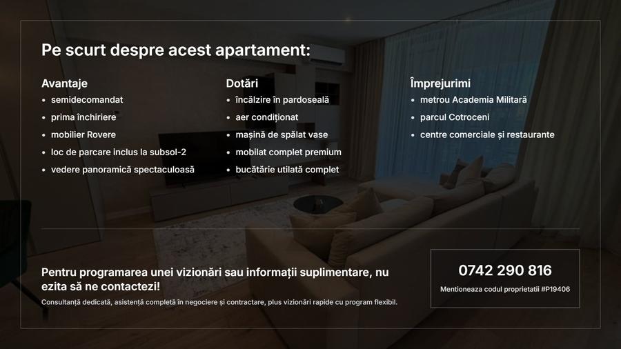Apartament cu 2 camere decomandat, mobilat în Panduri