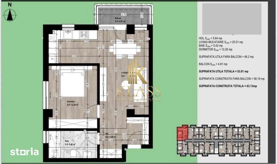 Apartament cu 2 camere în Central